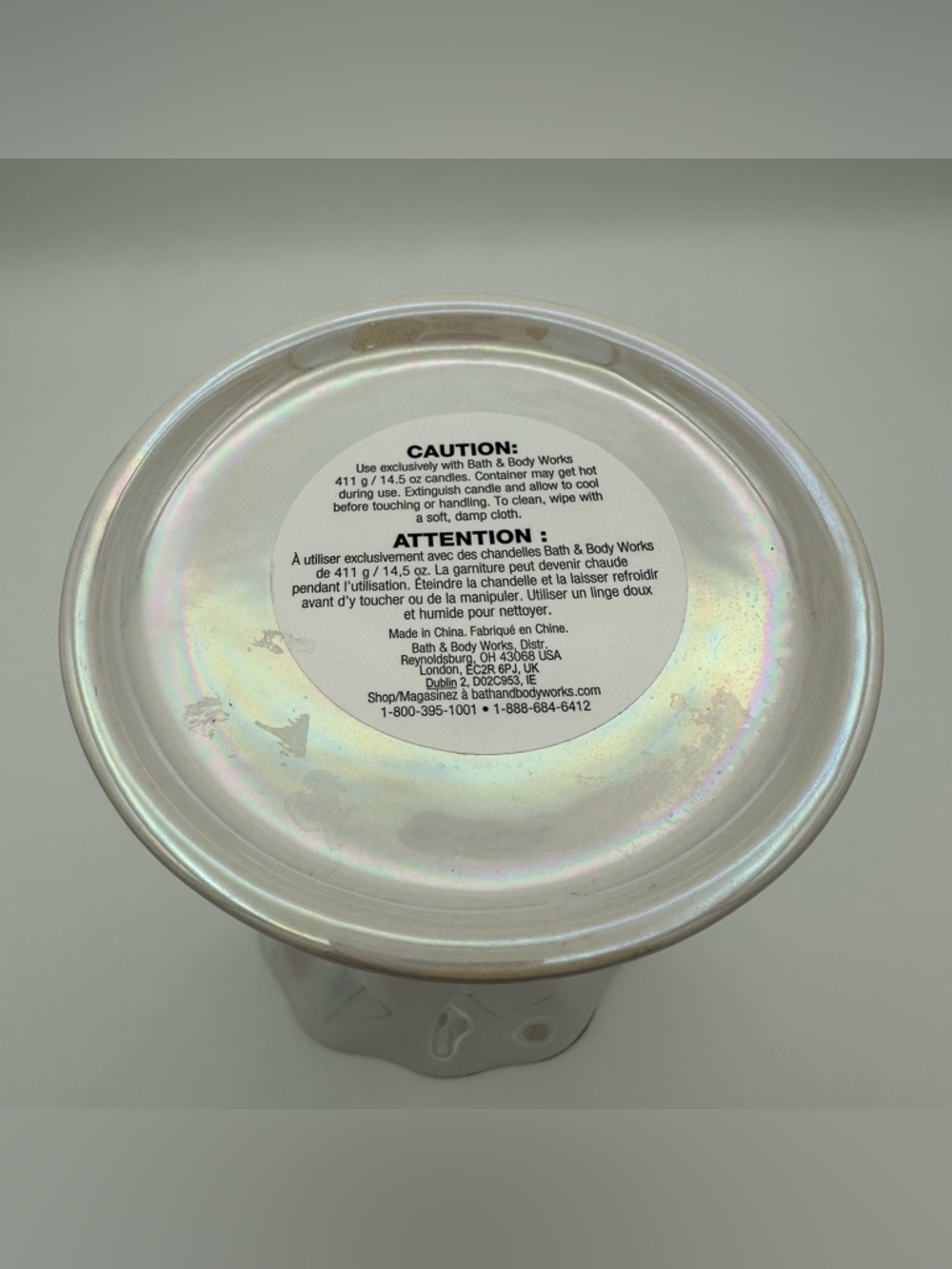 Bath & Body Works Iridescent Ghost 3-Wick Candle Holder Halloween 2024 - CHIPPED - Picture 2 of 12